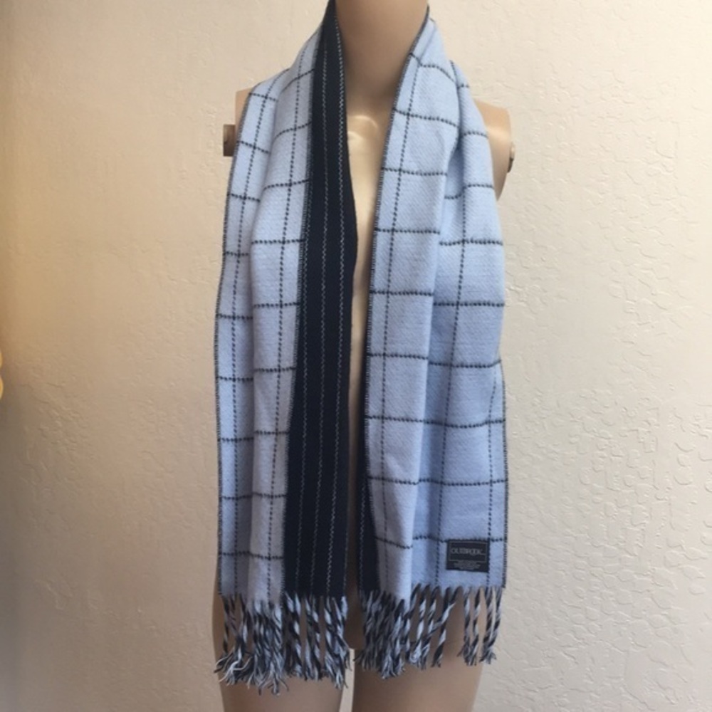 Outbrook Knit tassled edge Soft Blue Scarf made in 🇩🇪 germany